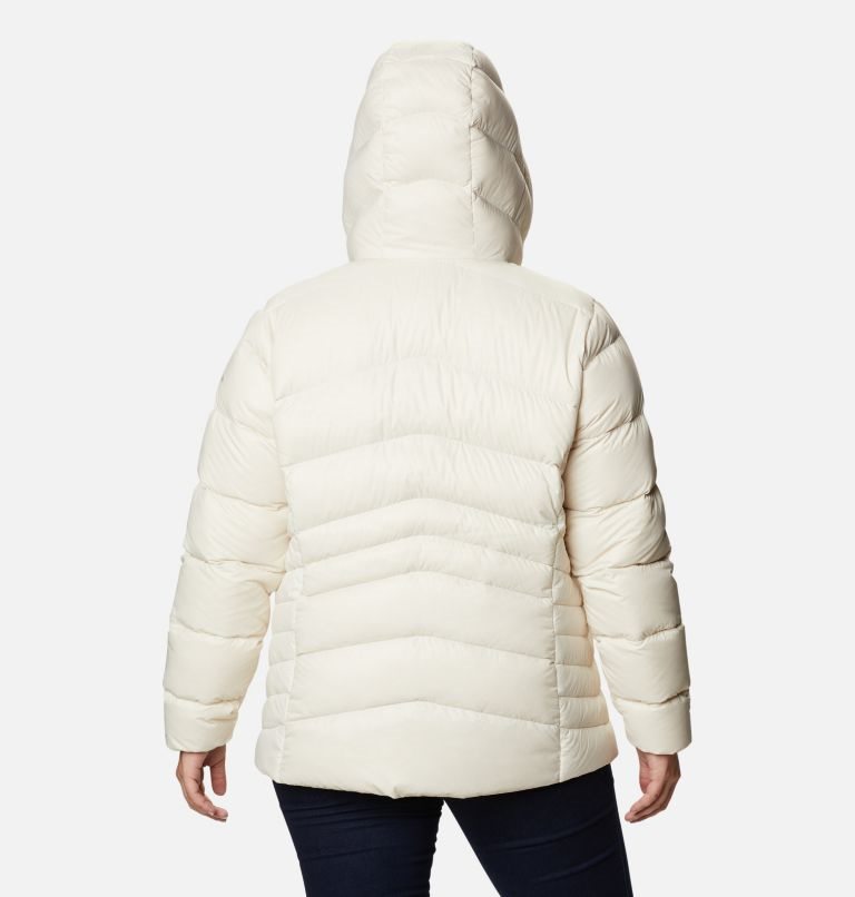 Women's Columbia Autumn Park Hooded Down Jackets Cream | Plus Size CA-VL3C0